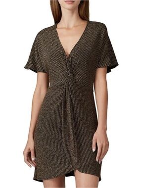 Show Me Your MuMu Bronze Metallic Mini Dress